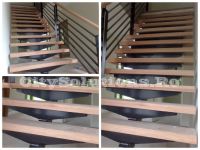 single stringer stair with metal railing